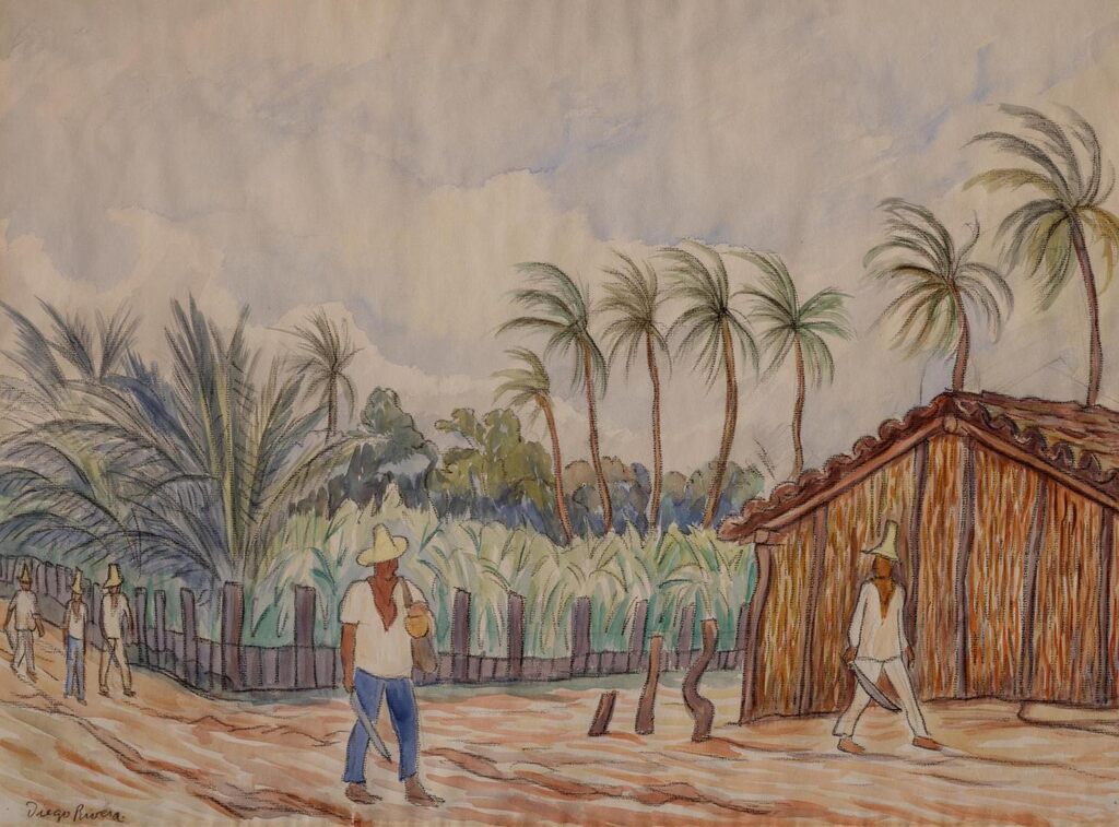 Diego Rivera, Granja palmera (Choza y palmera), Acayucan, Veracruz