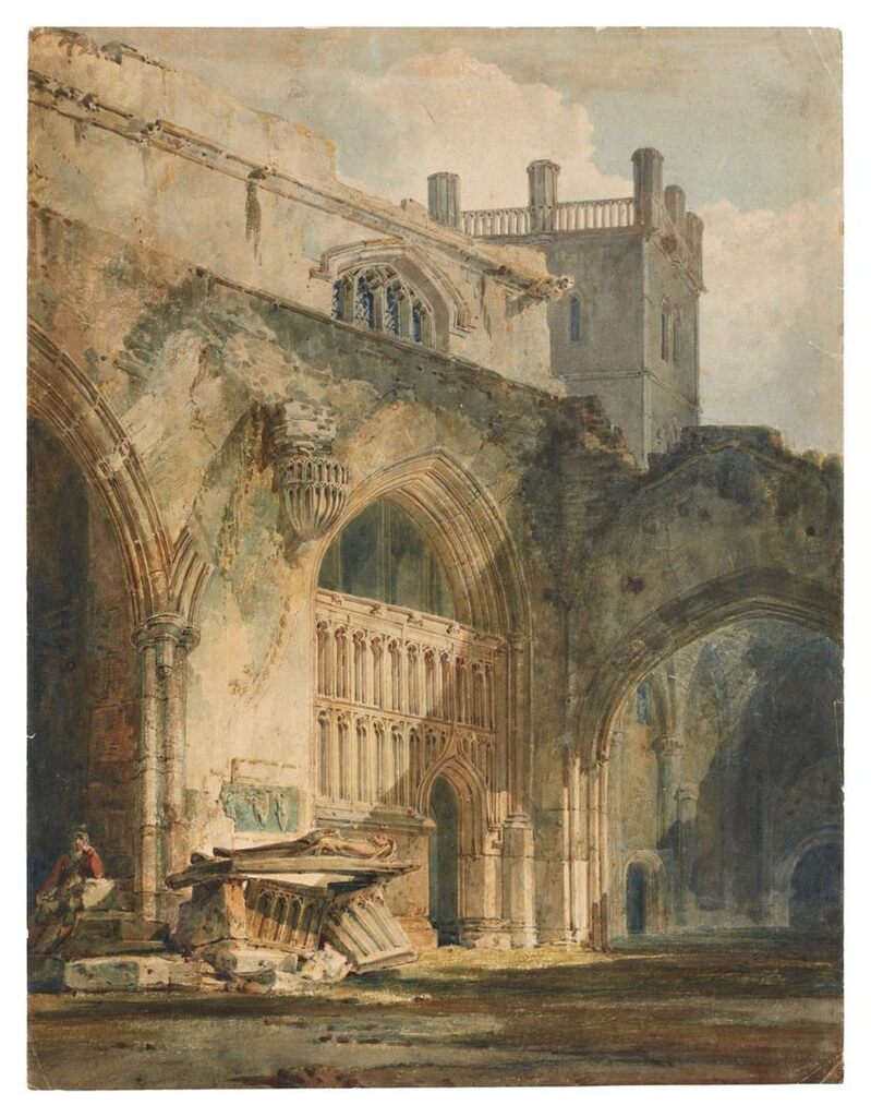 The Ruins of St Mary’s Chapel and the Entrance to Bishop Vaughan’s Chapel, St David’s Cathedral, Wales