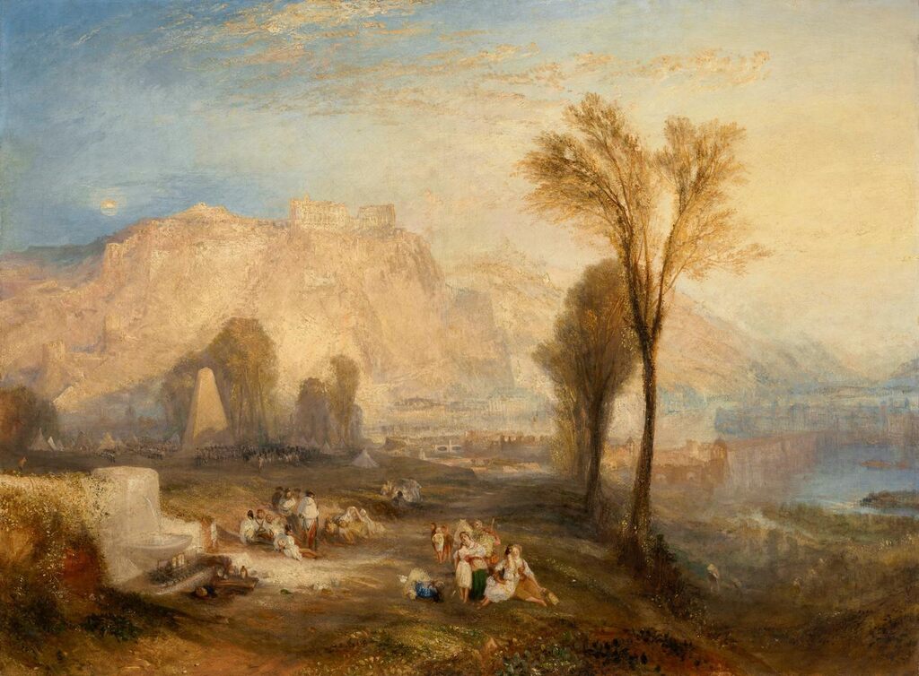 J. M. W. Turner, Ehrenbreitstein, or The Bright Stone of Honour and the Tomb of Marceau, from Byron’s 'Childe Harold's Pilgrimage'