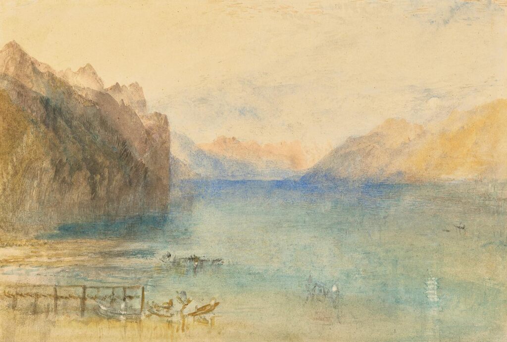 J. M. W. Turner, Lake Brienz, with the setting Moon