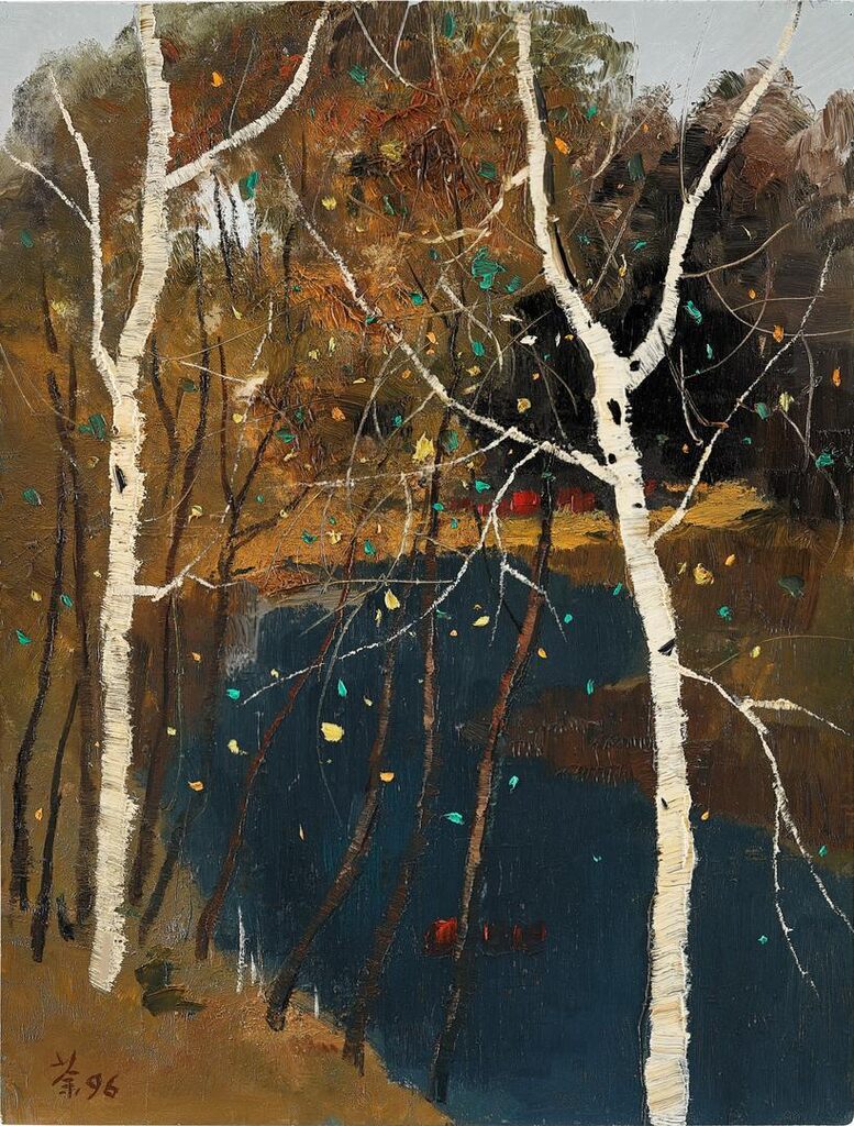Wu Guanzhong, Autumn leaves and spring flowers