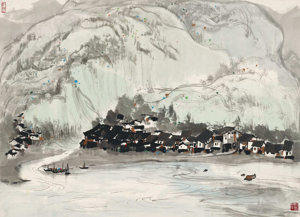 Wu Guanzhong, Village by River