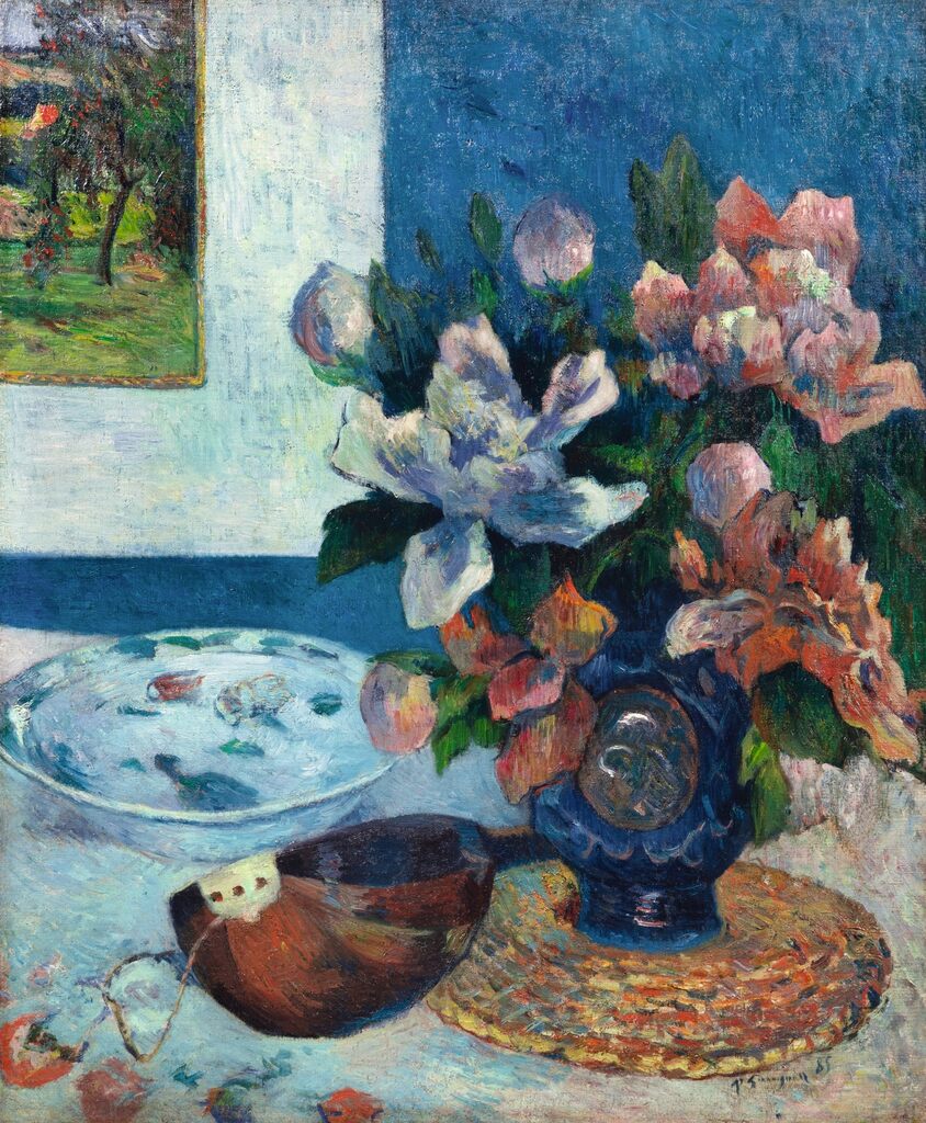 Paul Gauguin, Nature morte avec pivoines de chine et mandoline