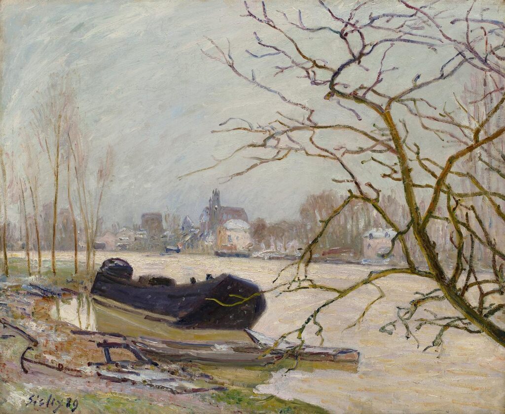 Alfred Sisley, La Crue du Loing à Moret