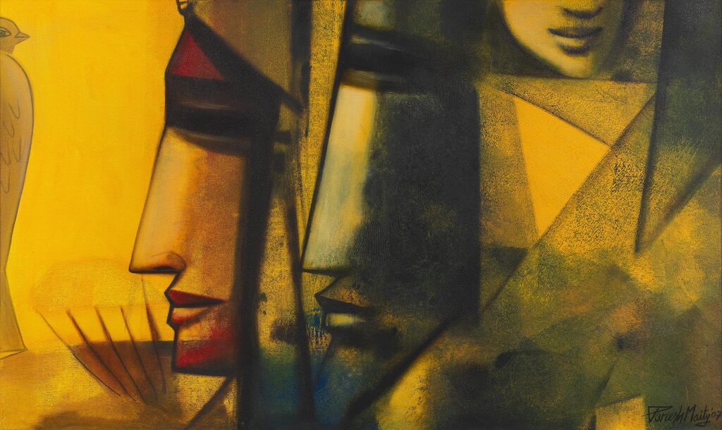 Untitled (Faces & Bird)