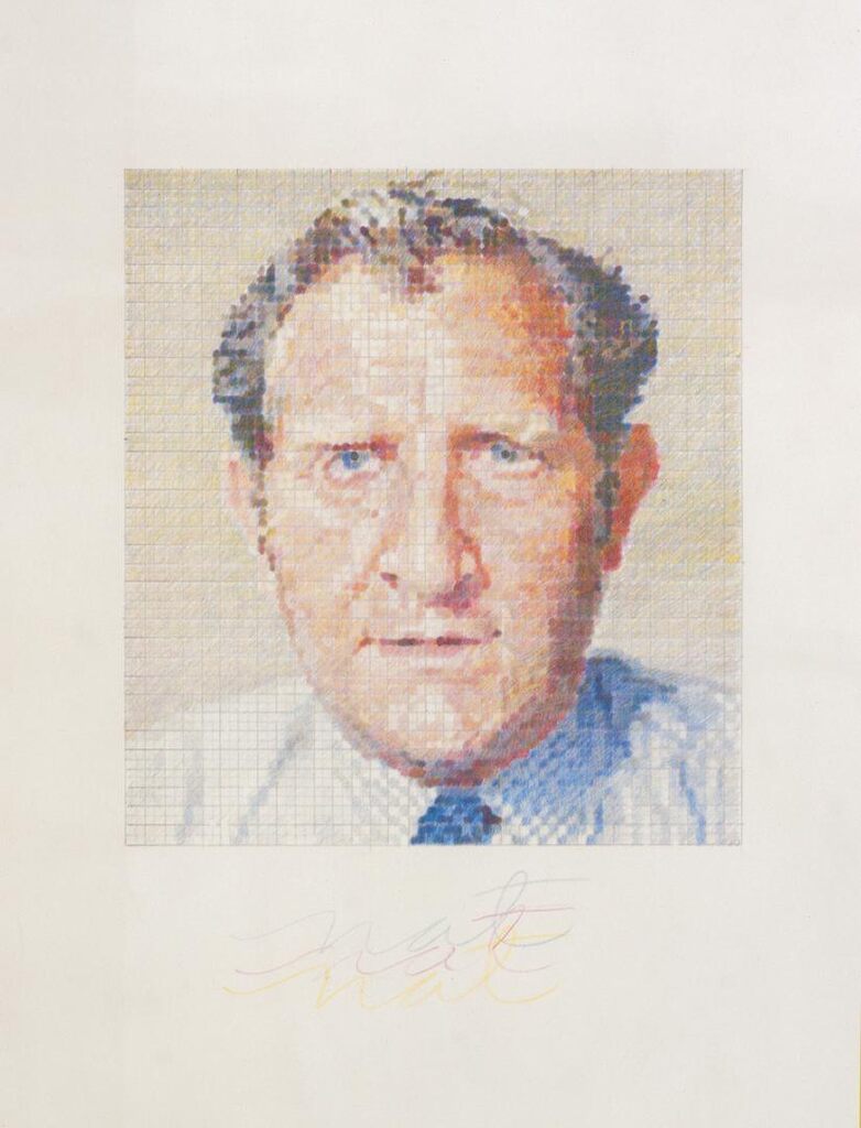 Chuck Close, Nat/Colored Pencil