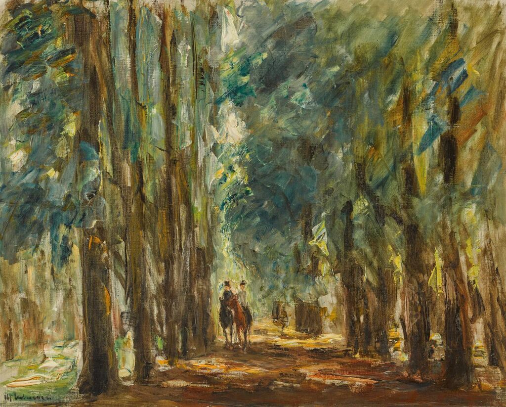 Max Liebermann, Zwei Reiter in Der Allee Bei Sakrow (Two Riders in the Avenue by Sakrow)