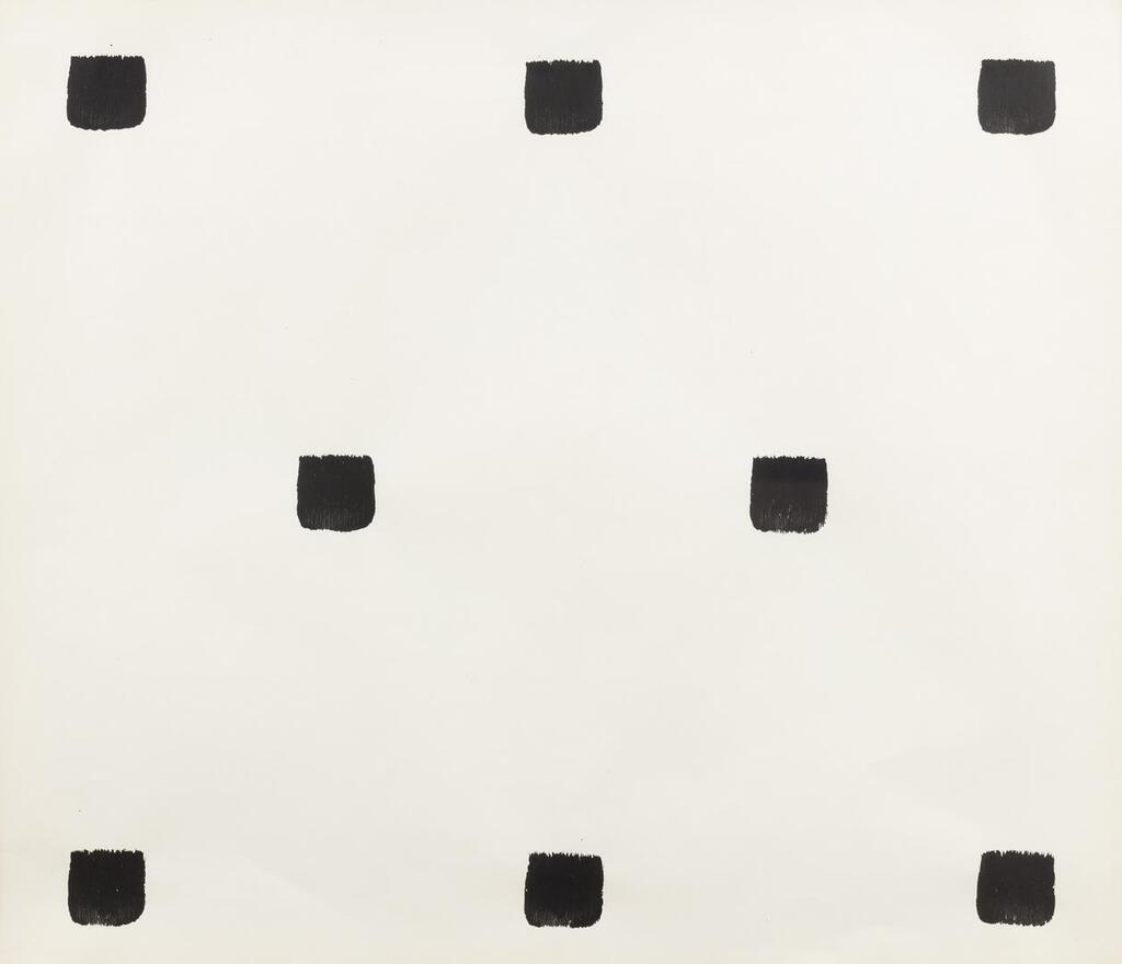 Empreinte de pinceau N° 50 répétées à intervalles réguliers de 30 cm