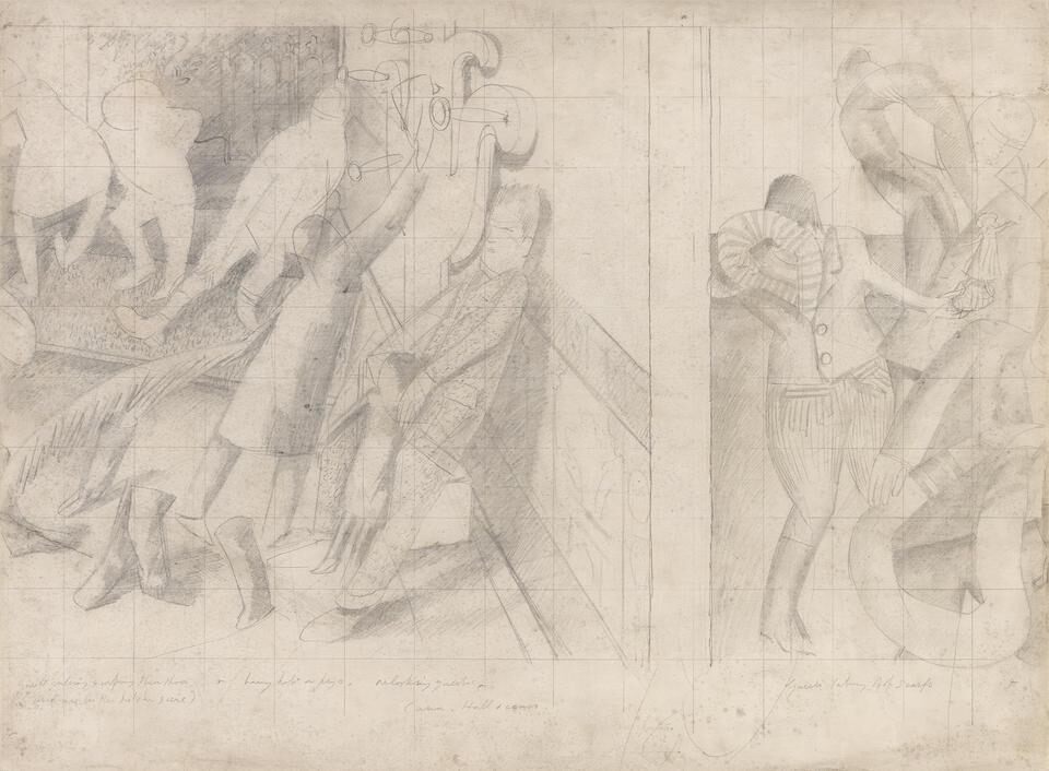 Drawing for the Marriage at Cana, Guests Entering (Hall Scenes)