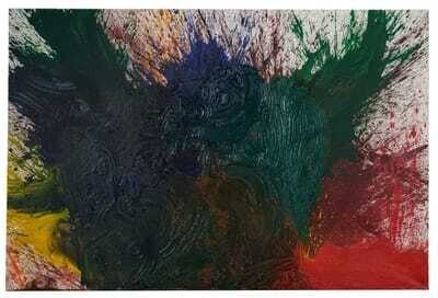 Splatterpainting with impasto painting