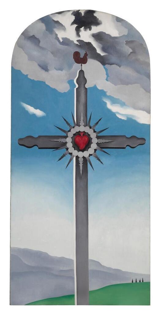 Georgia O'Keeffe, Cross with Red Heart