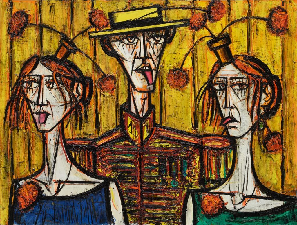 Bernard Buffet, Deux folles et homme au canotier