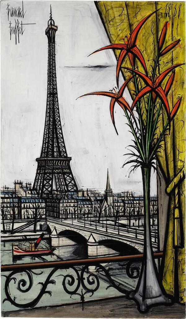 Bernard Buffet, La Tour Eiffel et les liliums