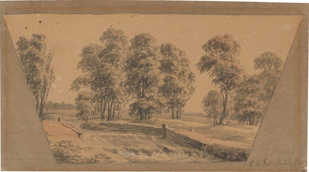 ”Landschaft mit Wehr”