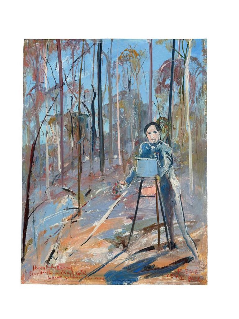 Barry Humphries painting at Shoalhaven