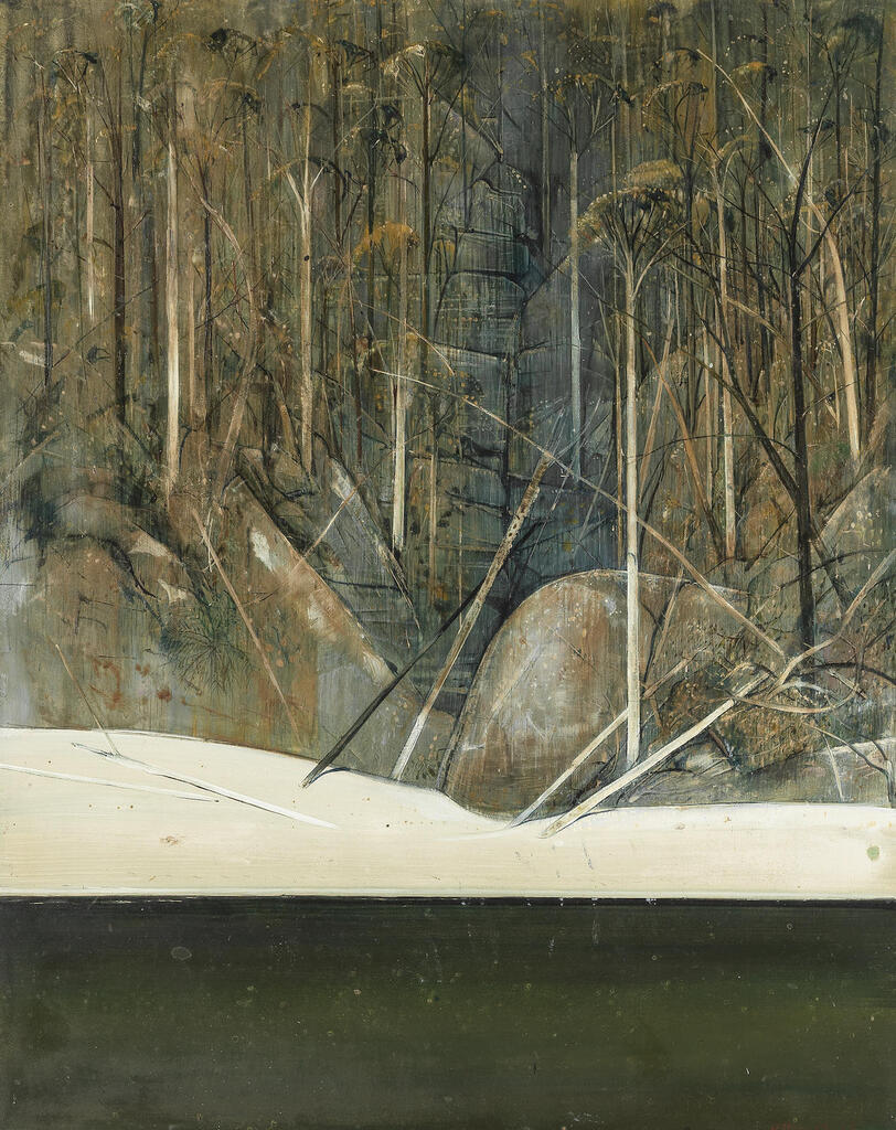 Rockface, River and Small Waterfall