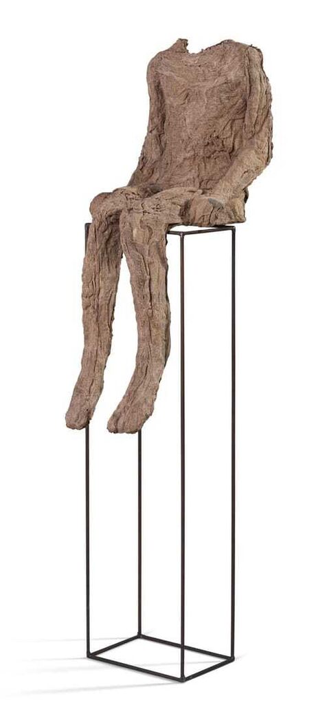 Small Seated Figure on Iron Frame I