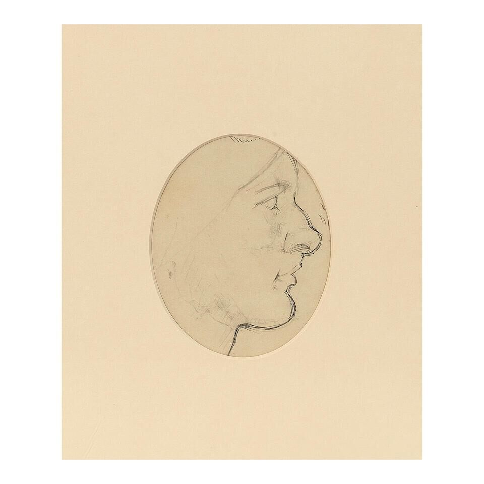 Study of a Girl's Head in Profile