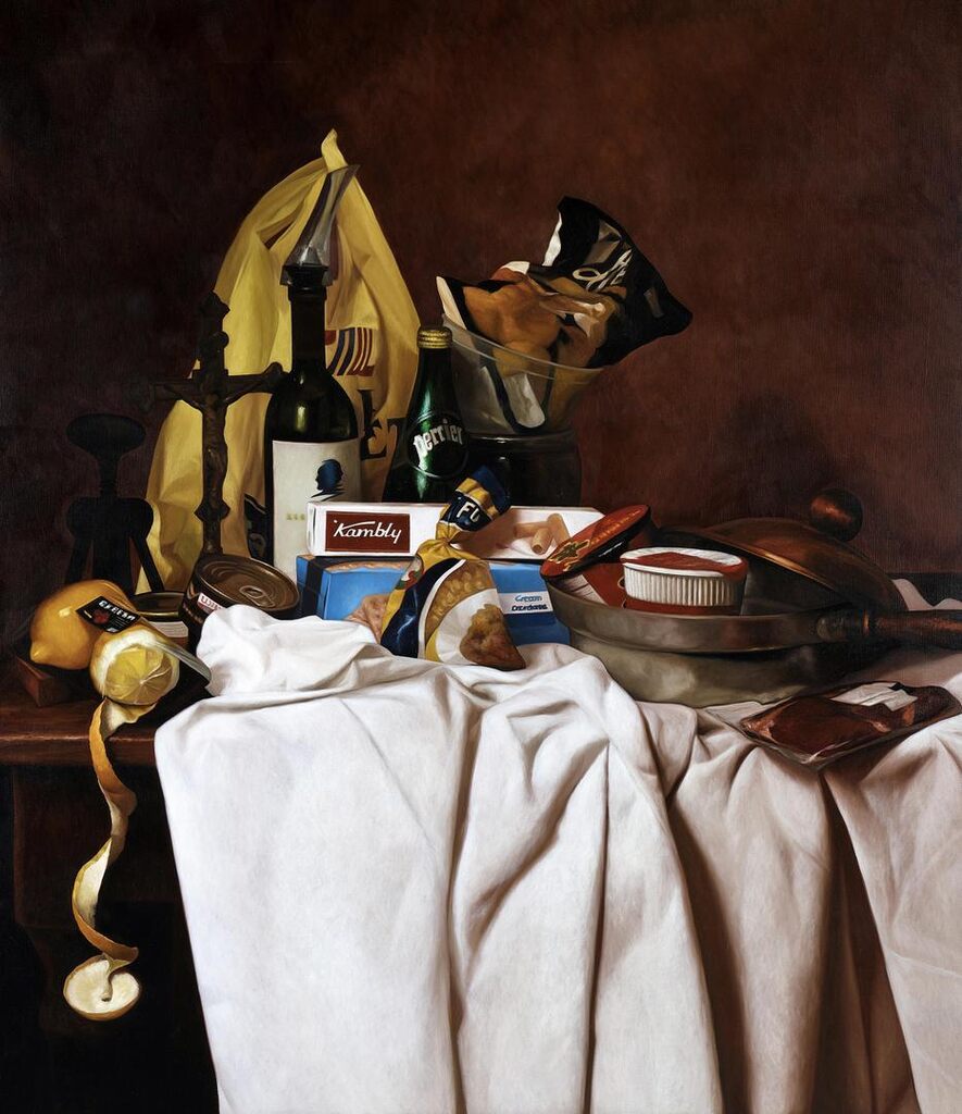 Still Life with Grocery Food and Opus One