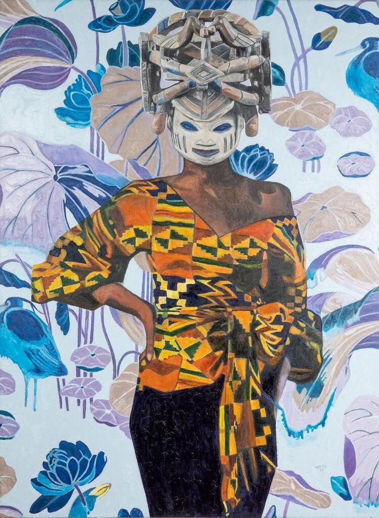 Yemoja and the Dream of Monet's Water Lilies