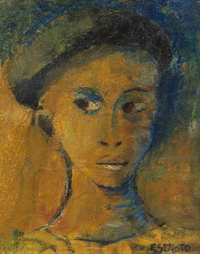 Portrait of a lady wearing a beret
