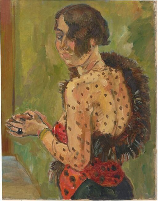 ”Dame mit Federboa”