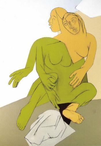 Tyeb Mehta, Figures with bull head