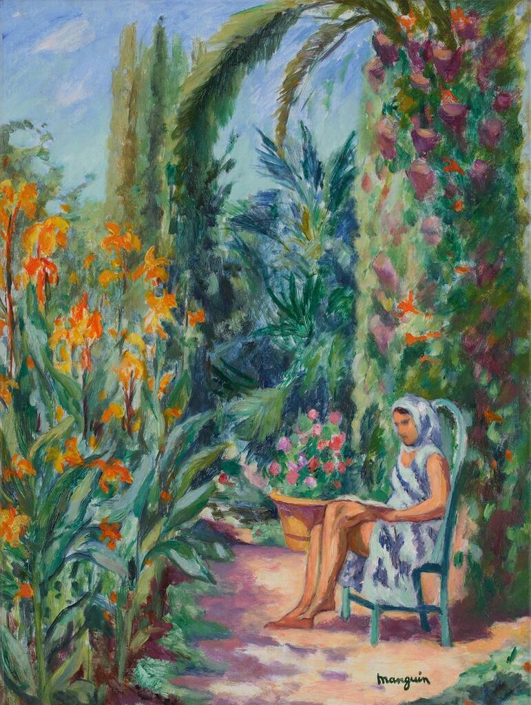 Odette dans le jardin de l'Oustalet