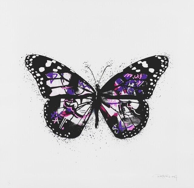 Butterfly (White Pink)