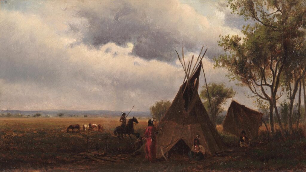 Landscape with Teepee and Indians