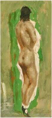 Standing nude from the back