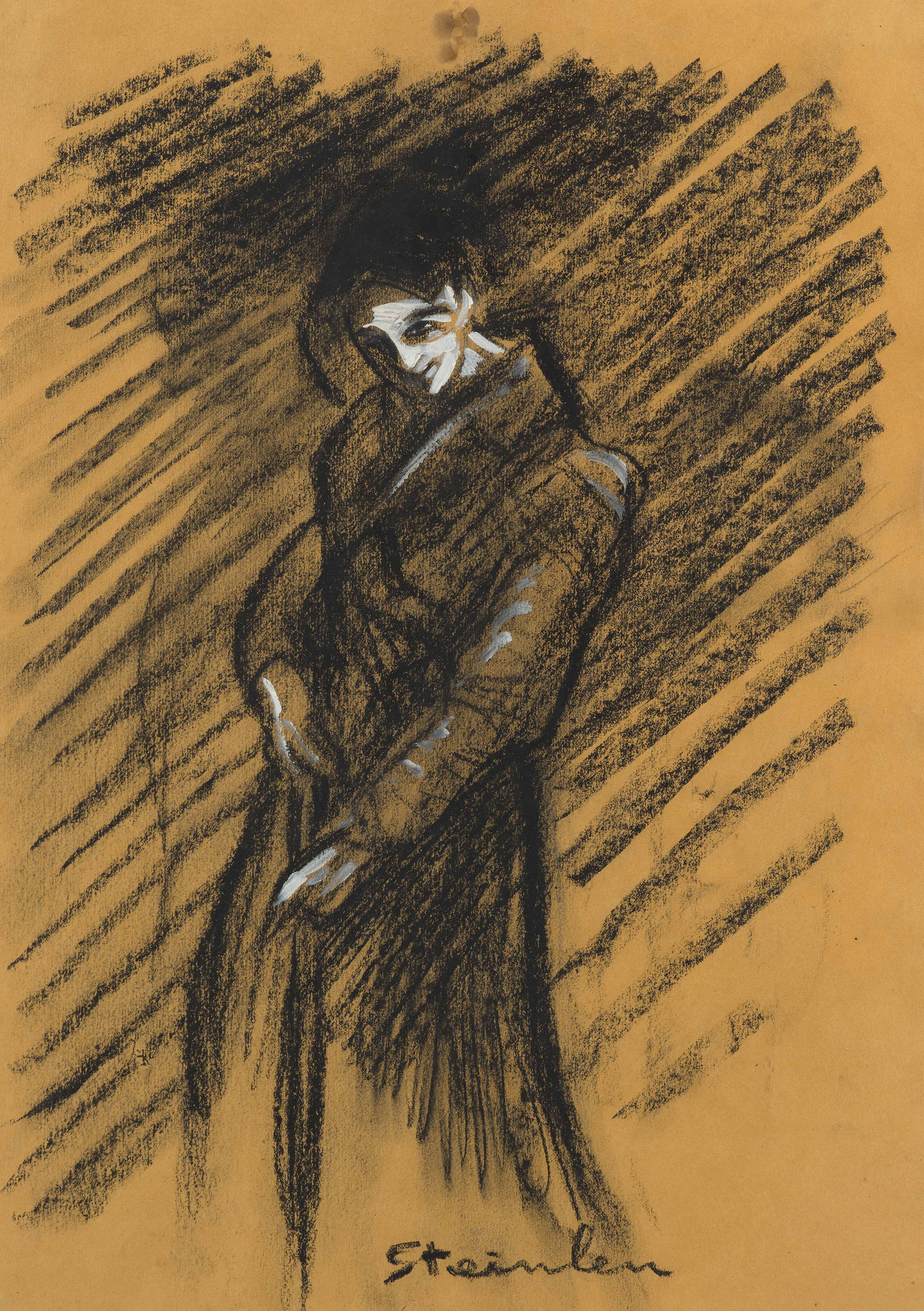 Etude de femme en clair-obscur