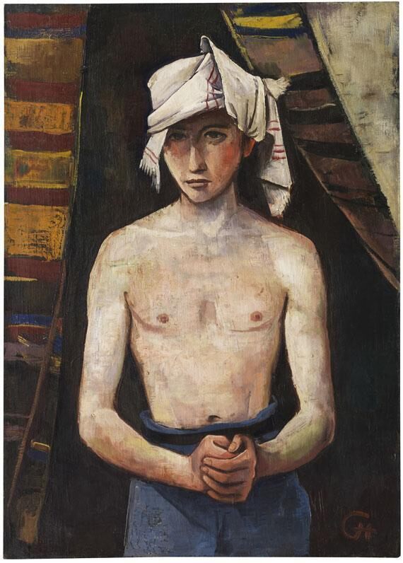 Karl Hofer, Jüngling mit Kopftuch