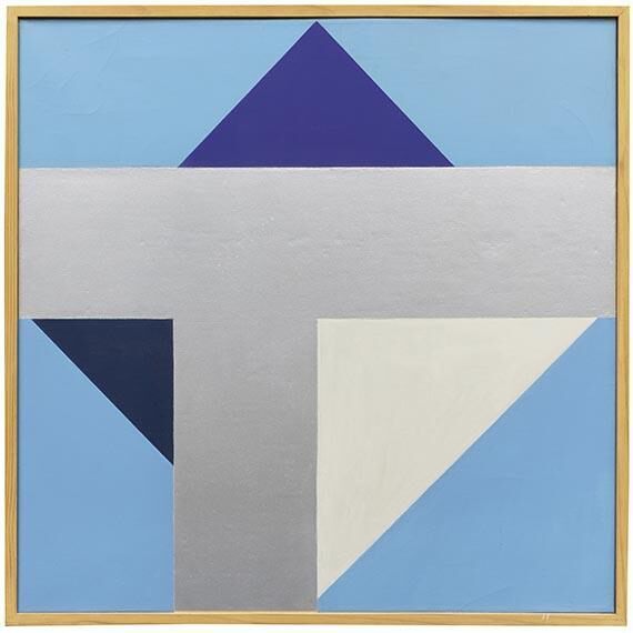 Täuschung blau/silber