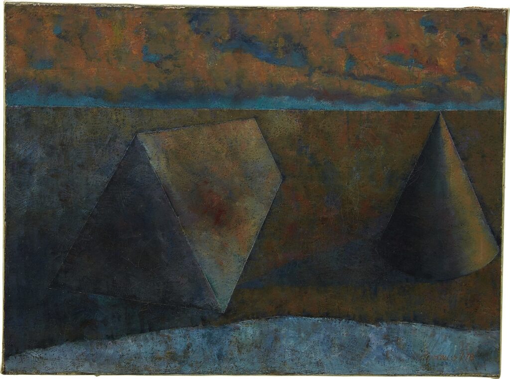 Paisaje Cono Y Prisma Triangulas (Landscape with Cones and Triangular Prisms)