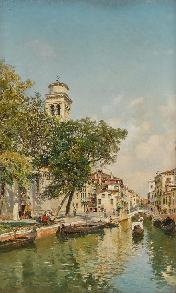 Gondolas on a Venetian canal