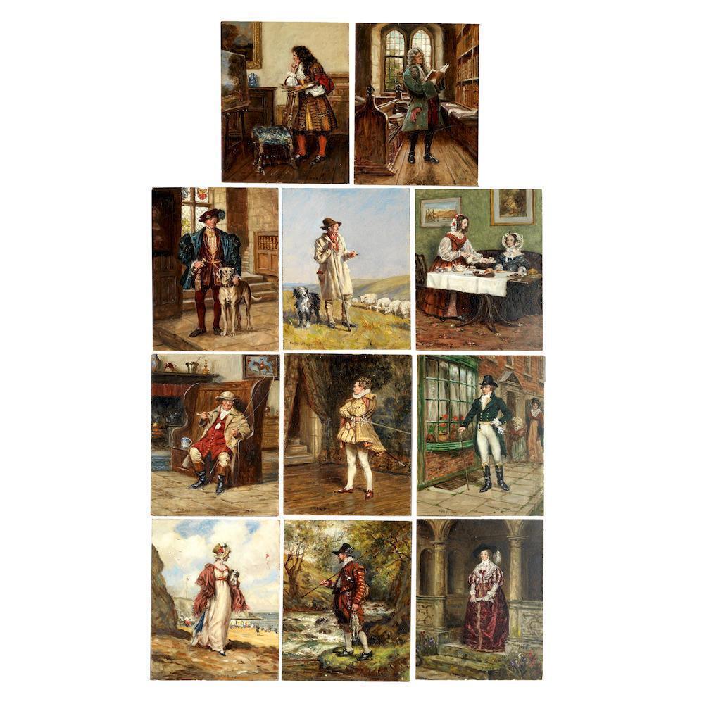Studies of figures in period dress