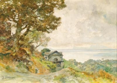 "Blick auf Capri bei Neapel"