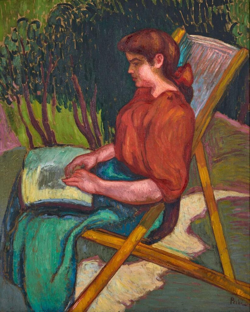 Reading in the deckchair