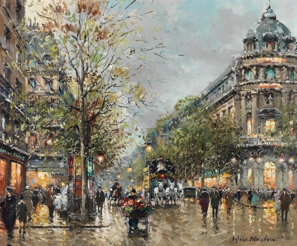 Omnibus à trois chevaux, Paris