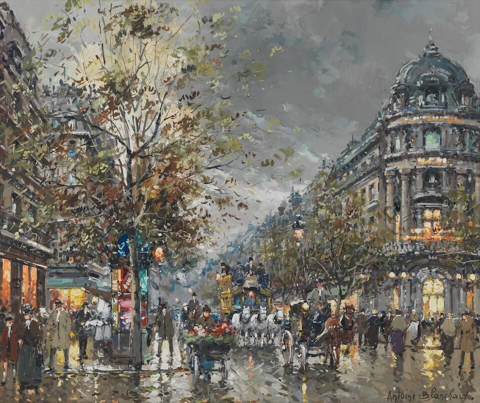A view of the Vaudeville theatre, Paris