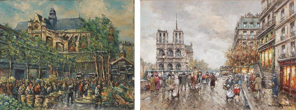 Notre Dame with the Quai St Michel; Les Halles with the The Church of Saint-Eustache