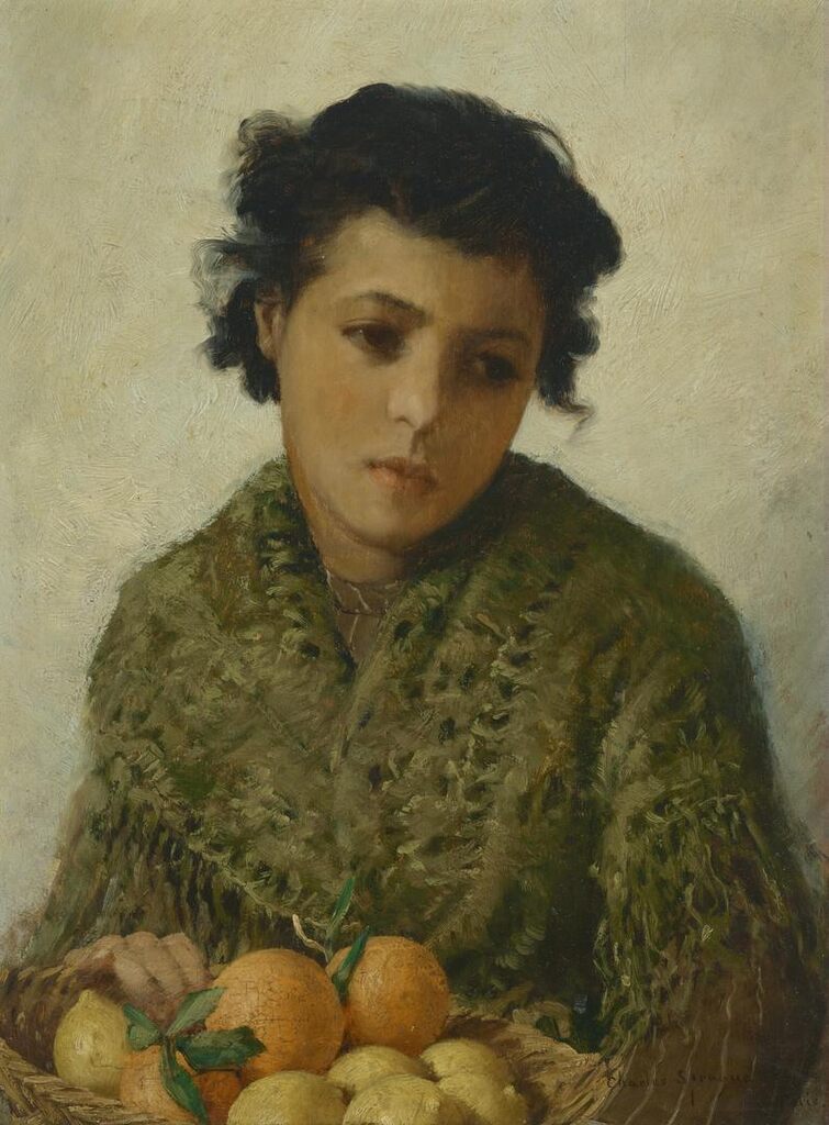 Young Girl Selling Oranges and Lemons