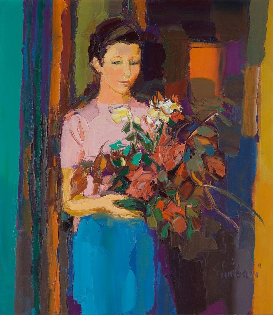 La ragazza con fiori