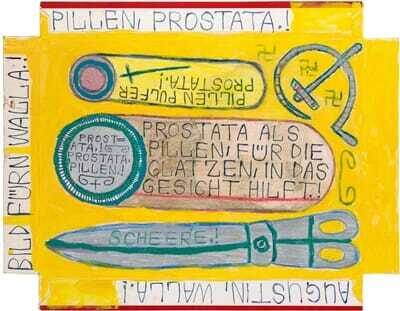 "Pillen, Prostata.! Augustin, Walla.!, Bild Fürn Walla.! Prostata Als Pillen, Für Die Glatzen, in Das Gesicht Hilft.! Scheere.!“