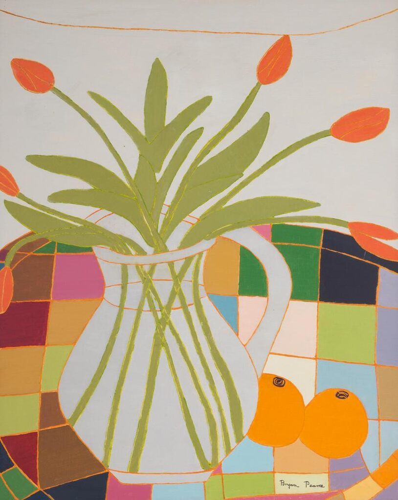 Tulips on Check Cloth