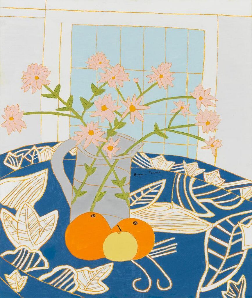 Pink Flowers in Glass Jug