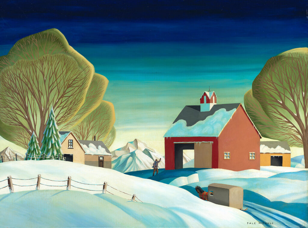 The Visit (Barn in Winter)