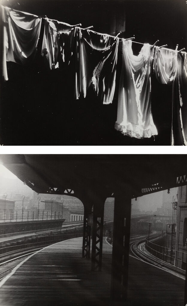 Chatham Square, N.Y.C., Spring; Washing perceived from stairwell of 6-floor walk-up of Nemiroff house in E. 4th St.