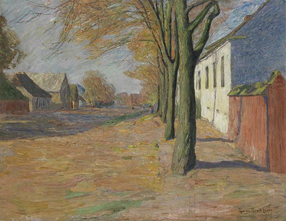 Landstraße mit Bäumen
